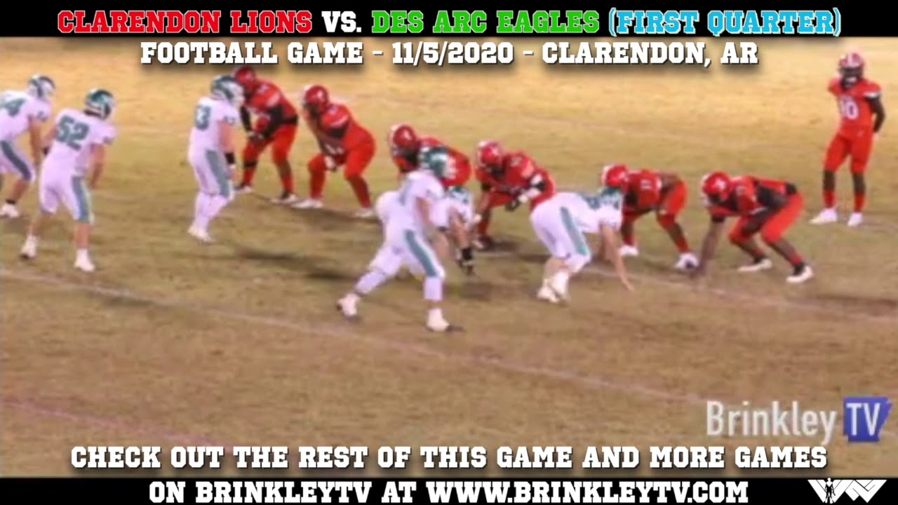 Clarendon Lions vs Des Arc Eagles Football Game (first quarter