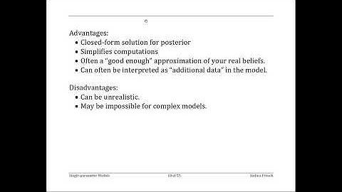Bayesian statistics - Discussion of conjugate priors