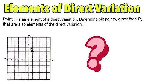 Elements of Direct Variations