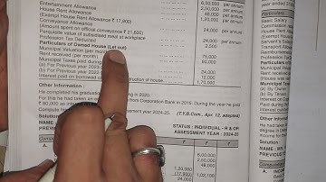 University Solution  2024 Salary& House Property 20marks DEDUCTIONS  DIRECT TAX tybcom sem5 Mcom CA