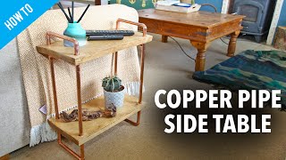 Copper Pipe Side Table DIY - A Beautiful Mess