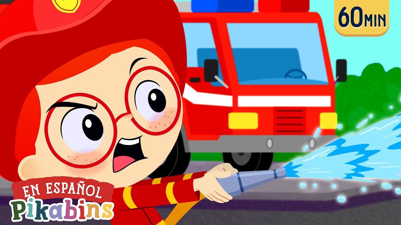 El Camión de Bomberos al Rescate! 🚒| Caricaturas | Pikabins Canciones Infantiles Educativas