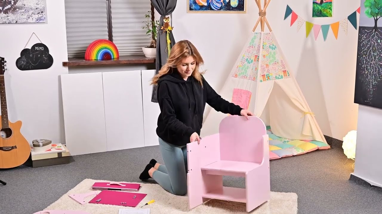 Instructiuni Asamblare / Montaj -  Masuta cu Scaunel Incorporat pentru Copii  Suporto