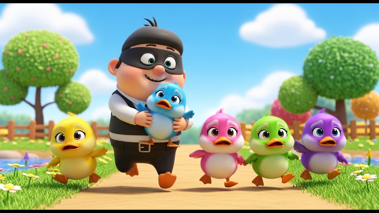 Five Little Ducks on MacDonald Farm 🦆 | Oh No! Thief Took the Ducks Fun Learning Songs for Kids