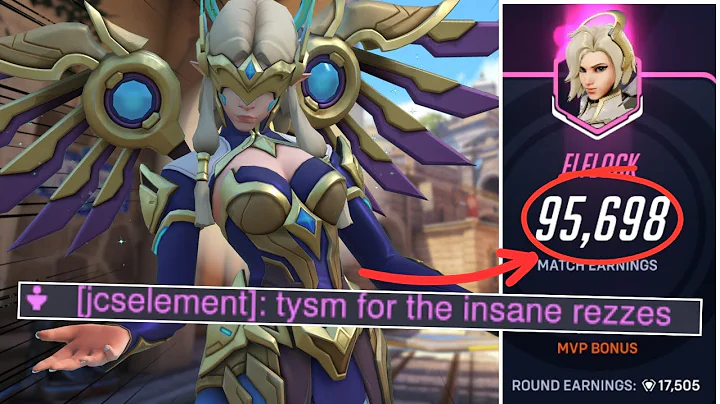 INSANE Cash + POTG with Mercy's NEW Skin! | Overwatch 2 Mercy Stadium Gameplay - Season 17