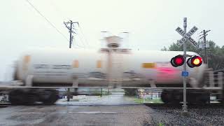 NS 4742 Leads Manifest East | Bridge St. Railroad Crossing, Richvalley, IN NS 4742 Leads Manifest East | Bridge St. Railroad Crossing, Richvalley, IN