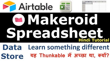 Makeroid New Spreadsheet Tutorial | Create Android App using Airtable Spreadsheet database