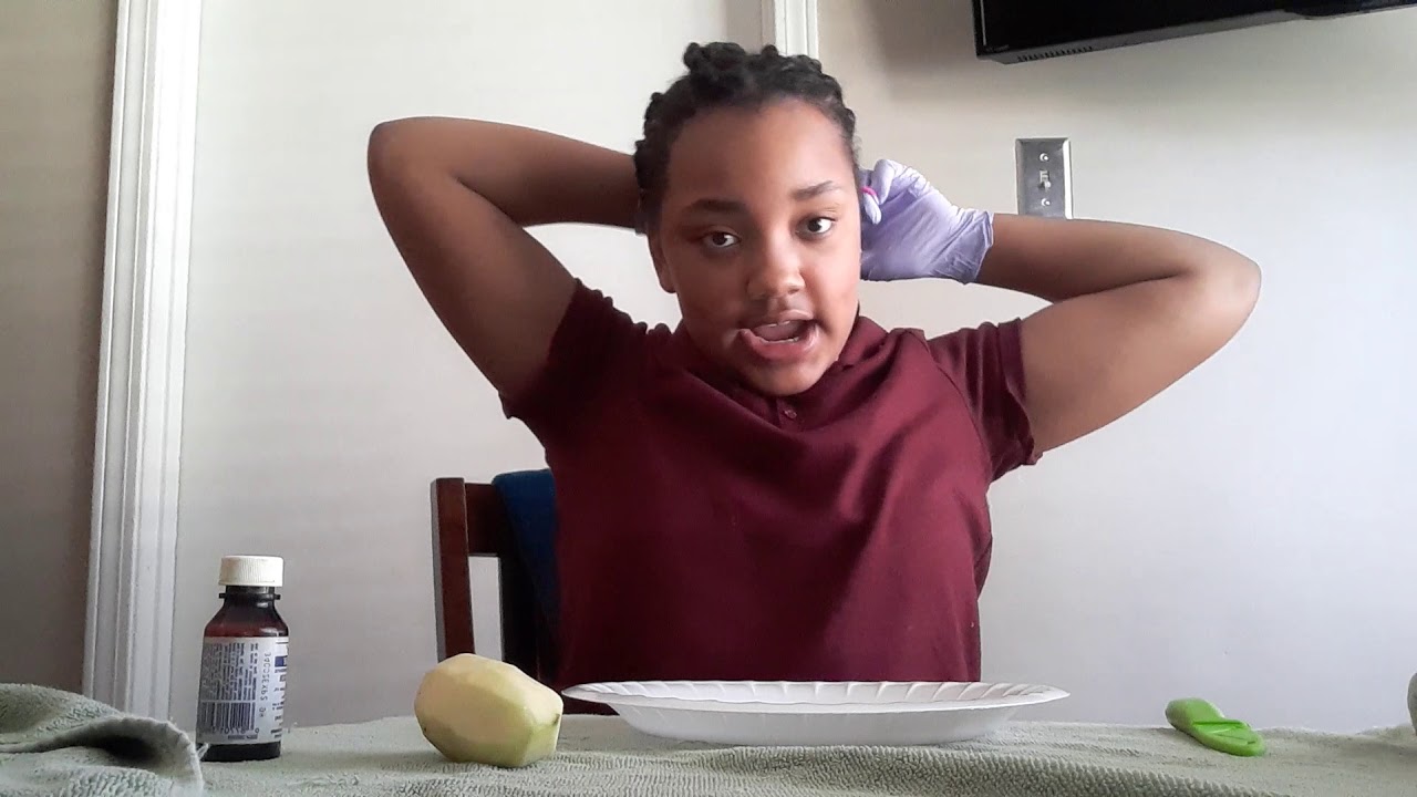 Iodine on potato science experiment for School YouTube