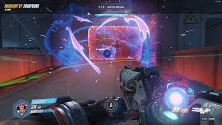 Overwatch - Zarya SEXTUPLE multiple ult combo wombo from my new smurf account - King's Row