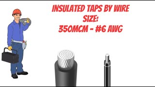 350MCM - #6AWG Wire Range Rated Insulated Taps