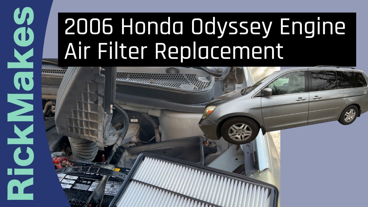 2006 Honda Odyssey Engine Air Filter Replacement - YouTube