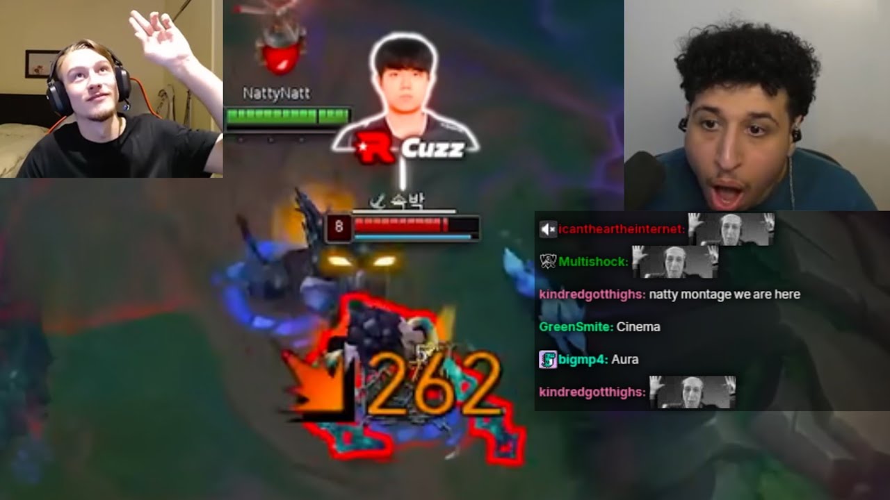 humzh can't stop glazing nattynatt while reacting to his korea rank 1 montage