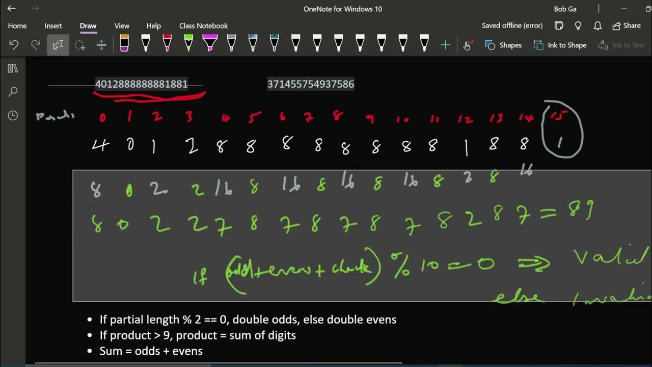 3. Luhn Algorithm Explained - YouTube
