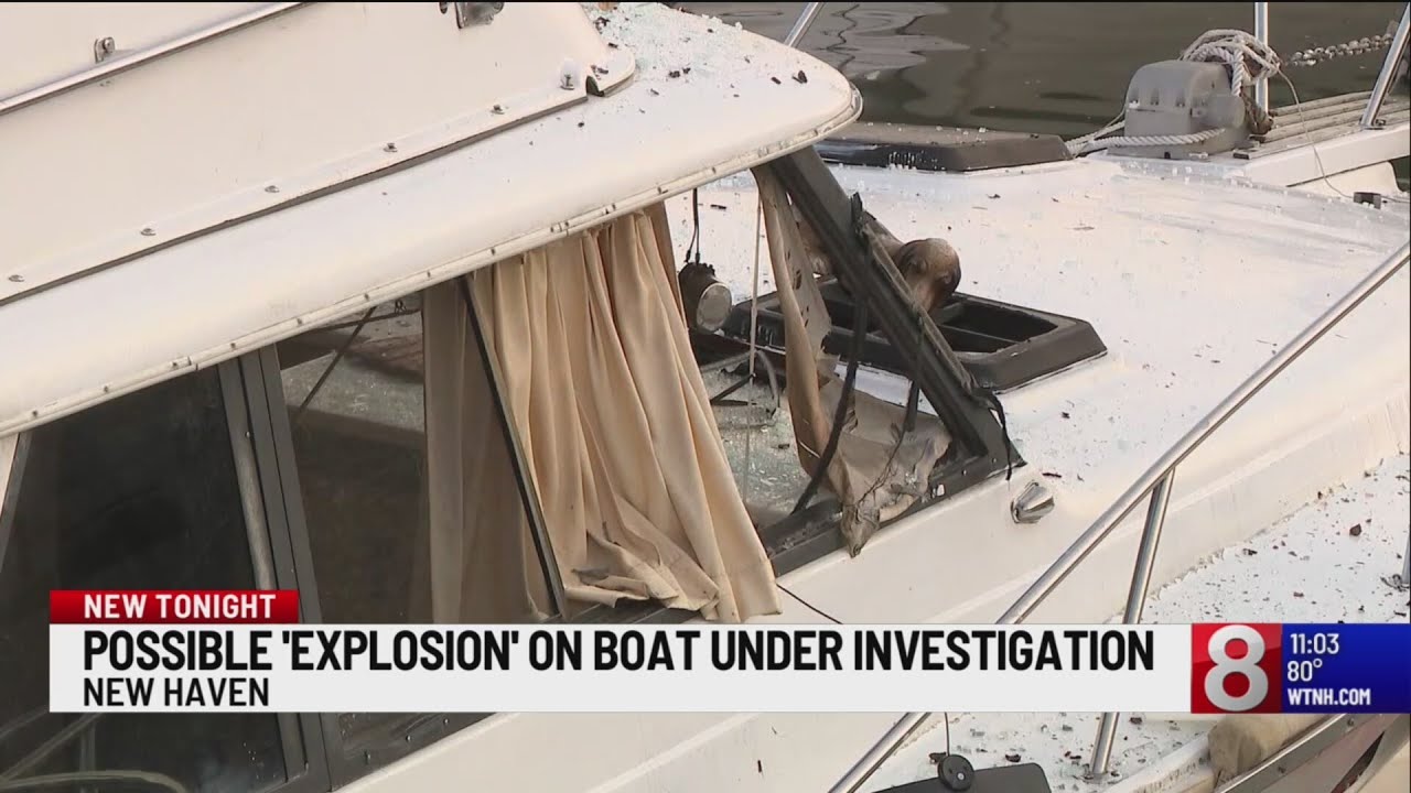 Emergency personnel respond to boat explosion in New Haven Harbor - YouTube