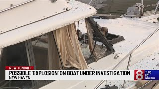 Emergency personnel respond to boat explosion in New Haven Harbor