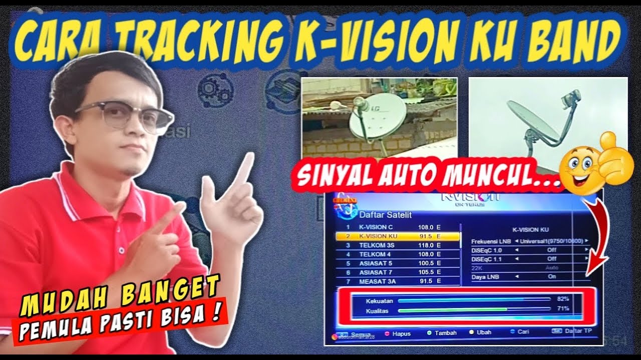 CARA TRACKING K VISION KU BAND LGSAT 101 STARS TERBARU 2022 YouTube