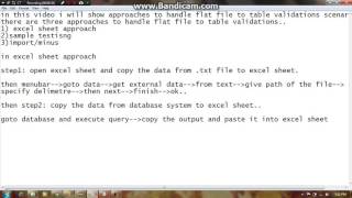 teradata flat file to table validation Profile