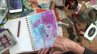 Fast Forward Art Journal page