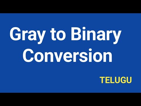 || Gray to Binary Conversion || in Telugu || digital electronics || STLD || diploma || Engineering |