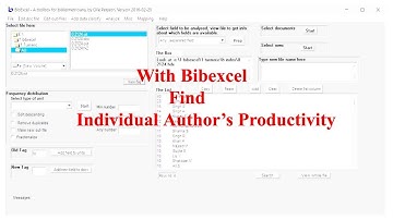 With Bibexcel find Individual Authors Productivity