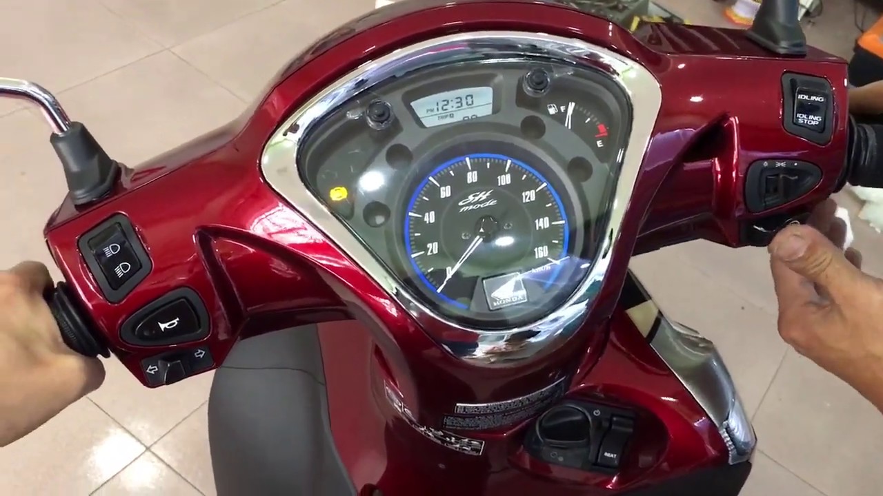 Hướng dẫn chỉnh đồng hồ xe SH MODE 2019 , xem giờ và... - youtube