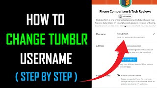 how to change tumblr username 2024 - Full Guide