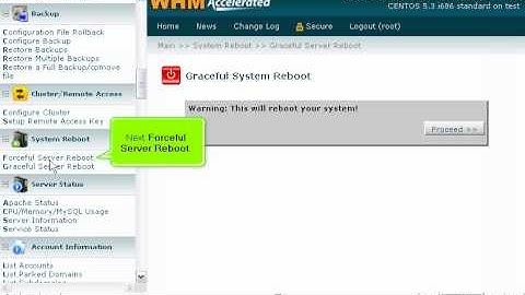 How to reboot your server using WHM - WHM Management Tutorials