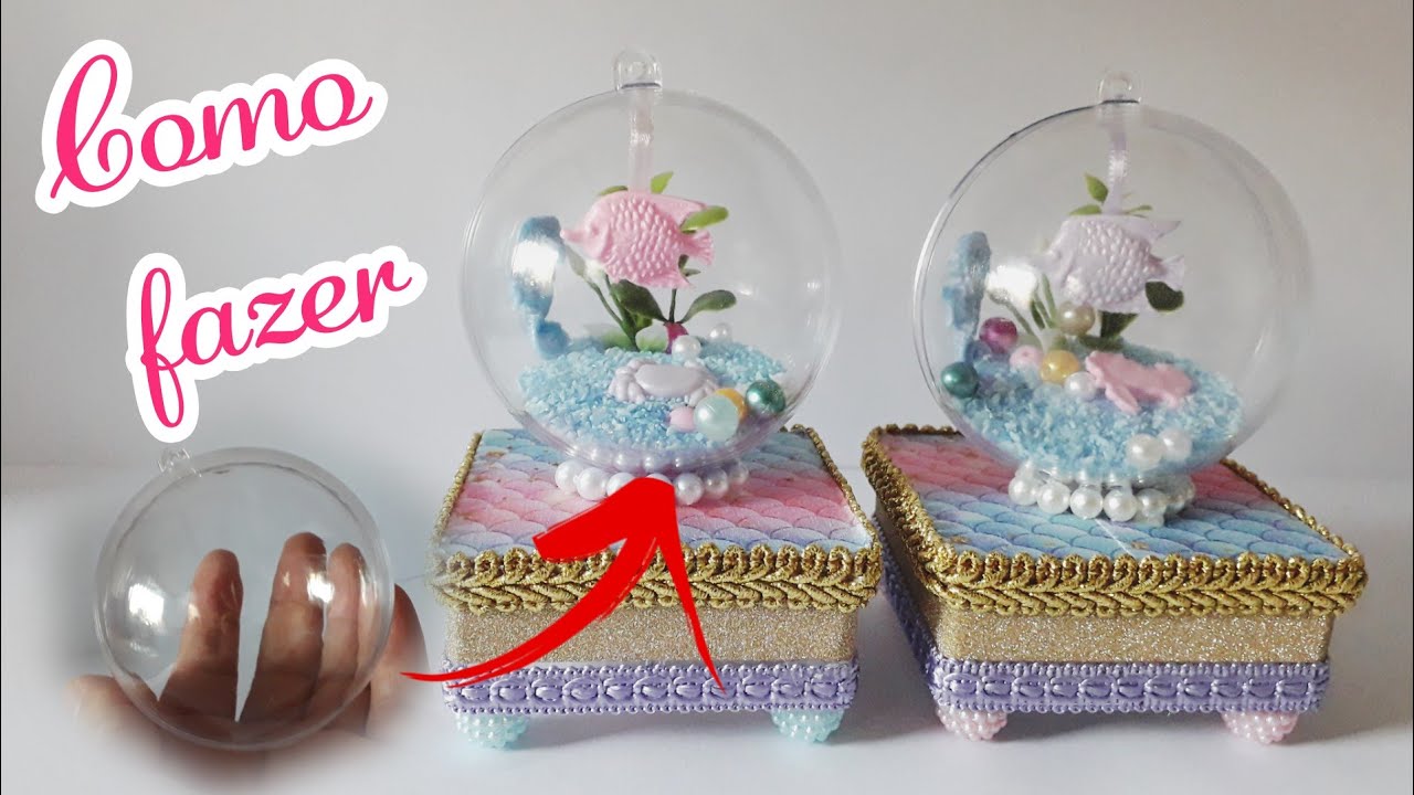 Aprenda a fazer aquário dentro da bola de acrílico|Festa sereia|Fran Valim