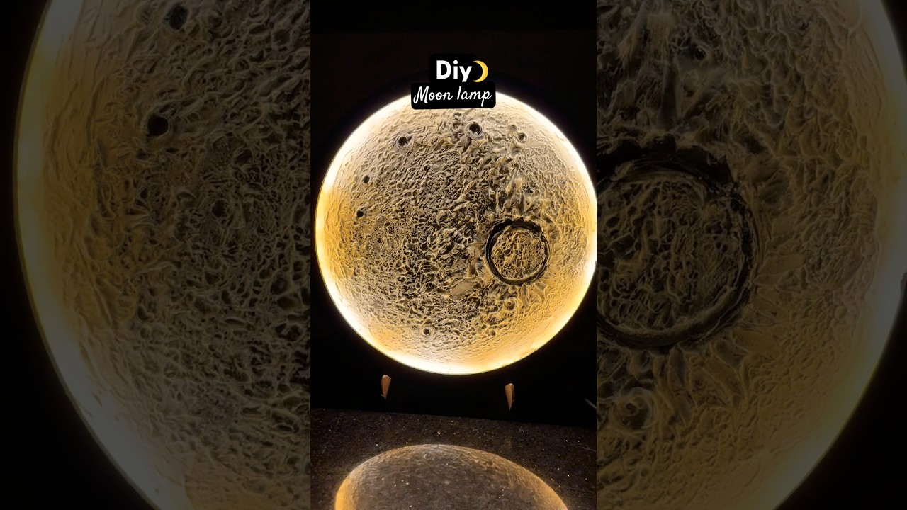 Viral Diy Moon lamp 🌙  Diy moon ✨ Moon lamp making 