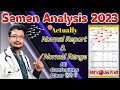 Semen analysis normal report 2023  semen analysis normal range  how to read semen analysis report