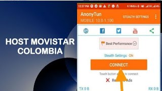 Movistar Colombia Free Internet Using Anonytun Vpn screenshot 2