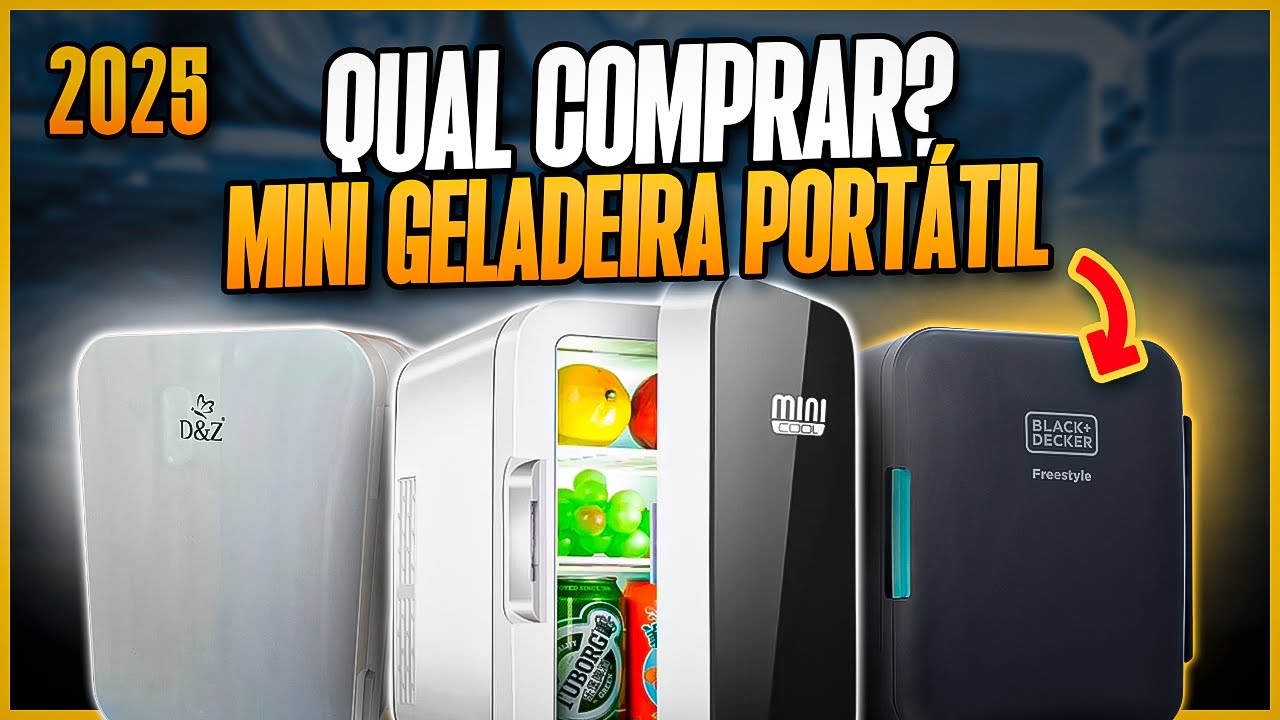 MELHORES MINI GELADEIRAS PORTÁTEIS para Comprar em 2025! 3 Opções MAIS VENDIDAS - Geladeira Portátil