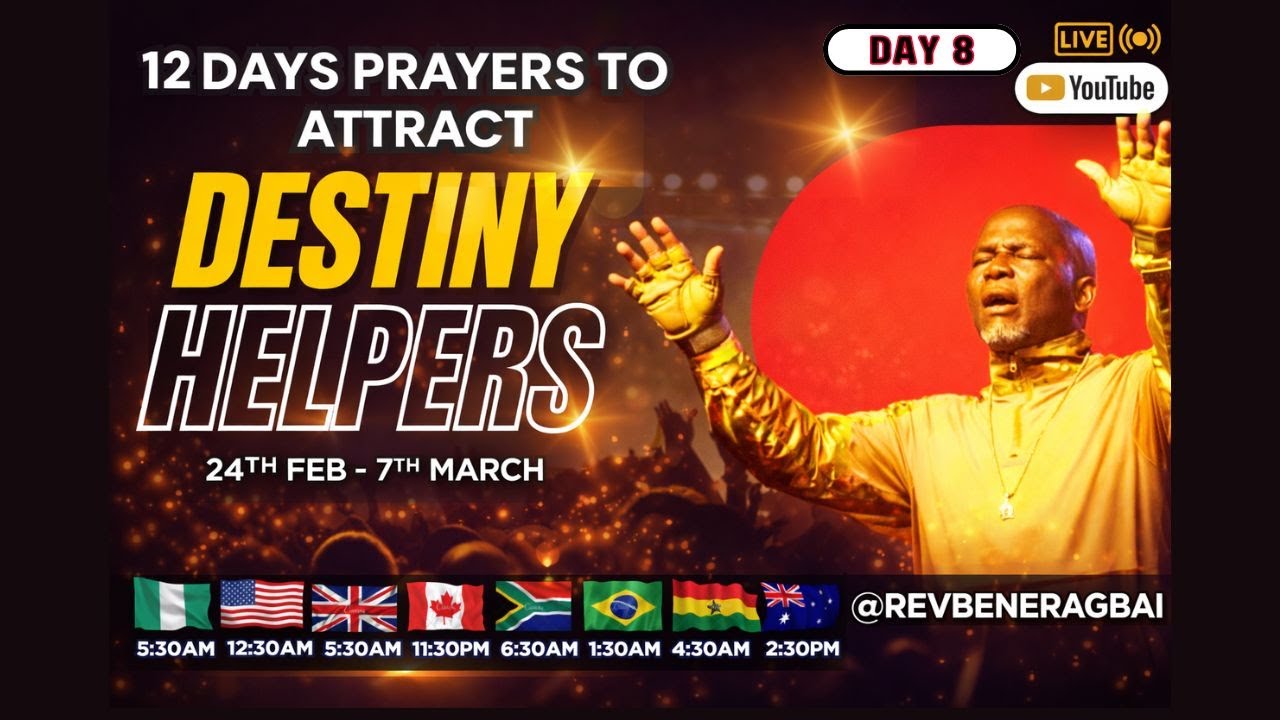 12 DAYS PRAYER TO ATTRACT DESTINY HELPERS/DAY 8 #jesus #foryou #prayer  #revbeneragbai #gospel #god