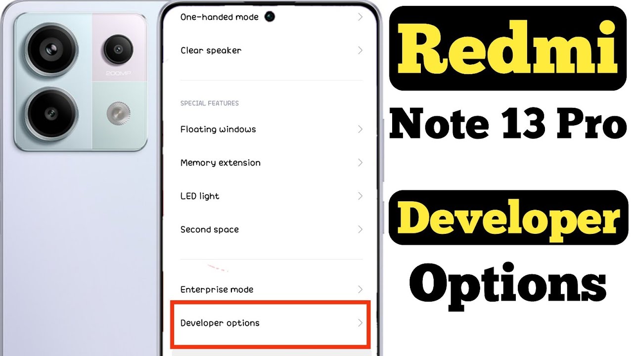 How to enable Developer Options on Redmi Note 13 Pro 5G || Redmi Note ...