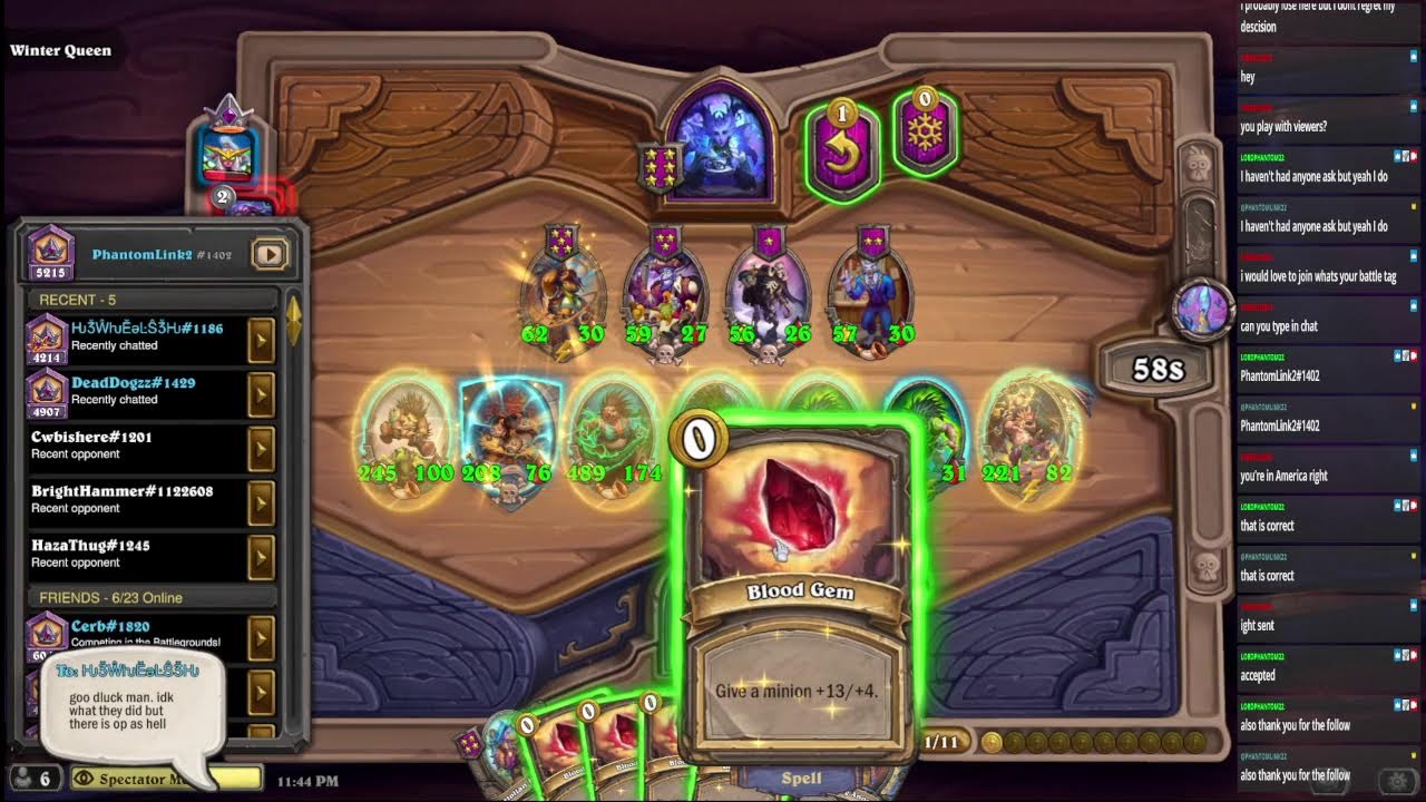 Hearthstone Battlegrounds and chill