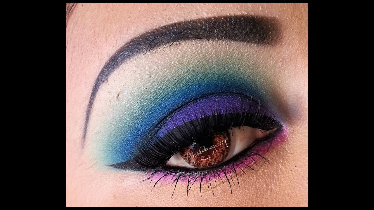 PURPLE POP MAKEUP TUTORIAL YouTube