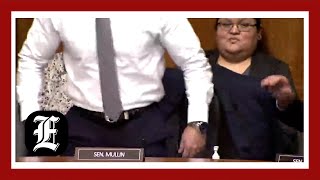 Sen. Markwayne Mullin stands up to fight Teamsters boss during Senate hearing