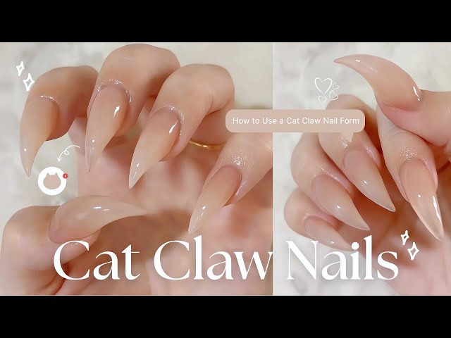How to do cat claw nails 🐈‍⬛🐾These cute, slippery colors are so