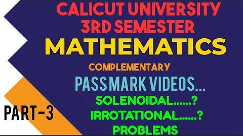 mathematics/pass mark/part-3/3rd semester/Calicut University