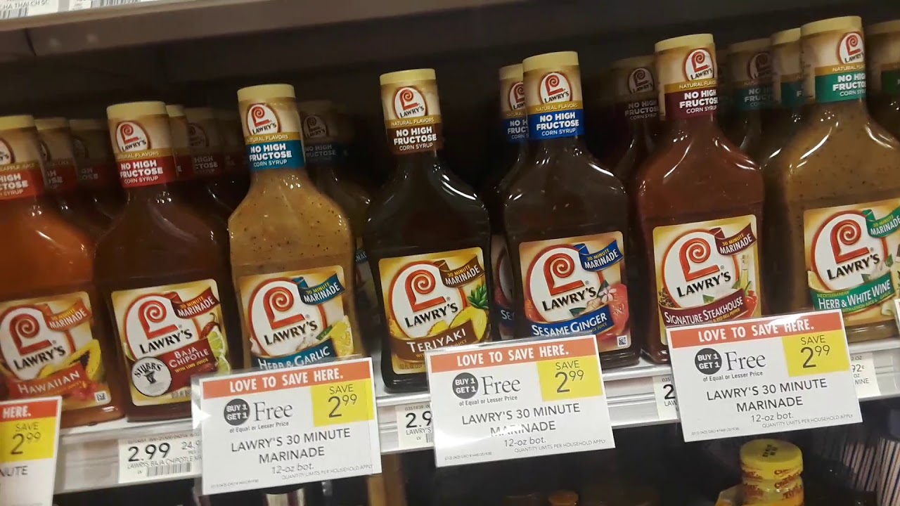 Lawry’s 30 Minute Marinade & McCormick Gourmet Spices 93¢ at Publix