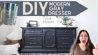 grey wash dresser diy Gray Painted Washstand Makeover