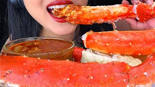 Asmr King Crab Seafood Bloves Smackalicious Sauce Soft & Crunchy Eating Sounds No Talking Mukbang
