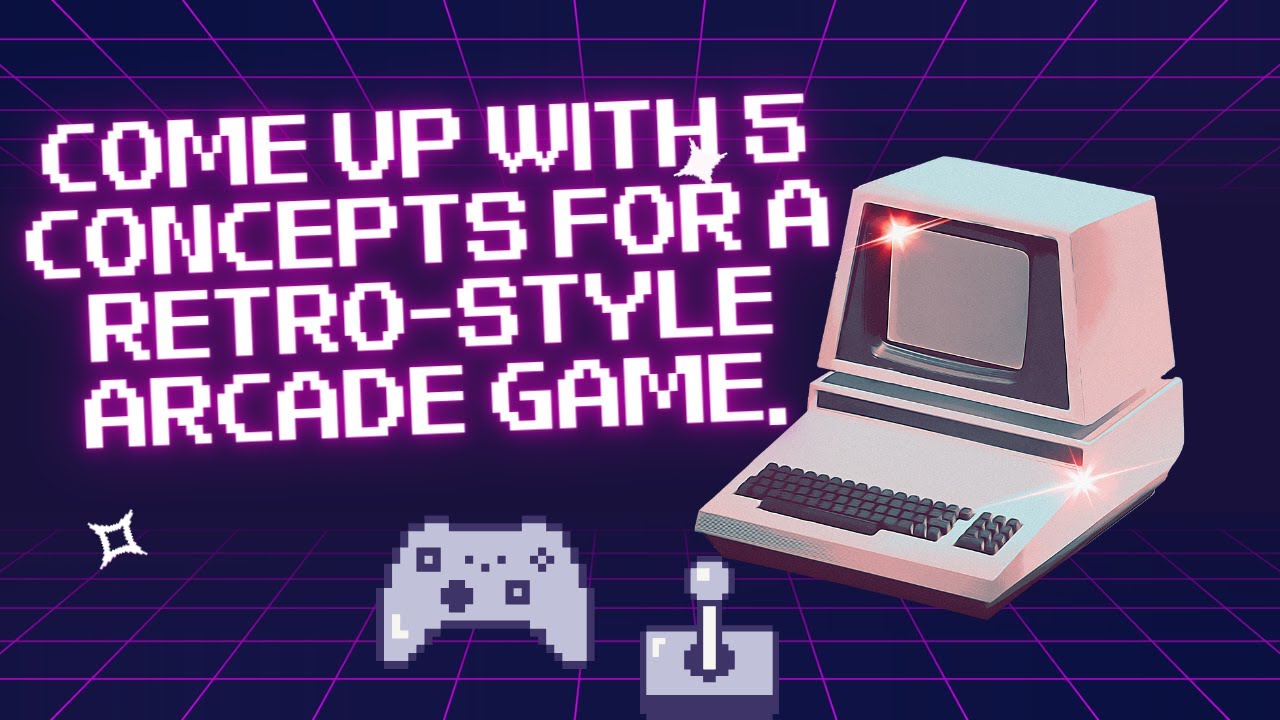 Come up with 5 concepts for a retro style arcade game - YouTube