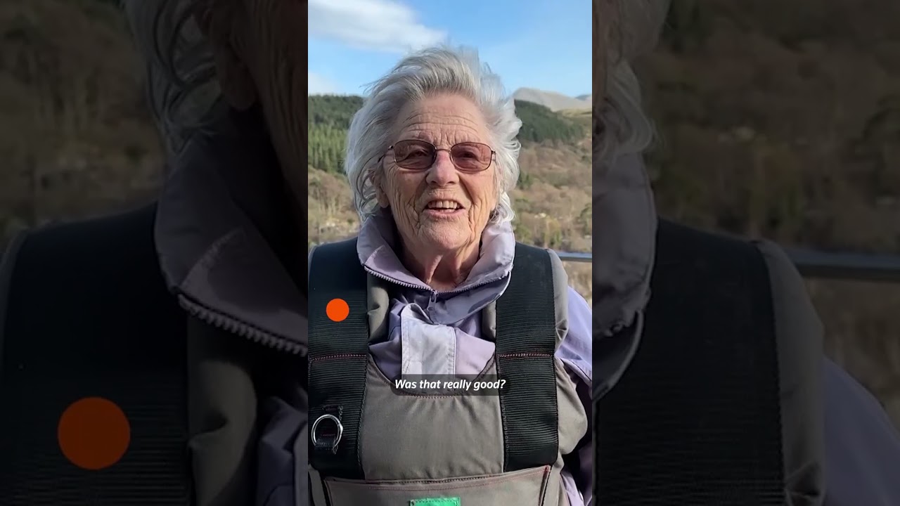 85-year-old reaches 100 mph on Welsh zipline