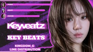 [KEYVEATZ] - Key Beats《 Line Distribution + Lyrics 》