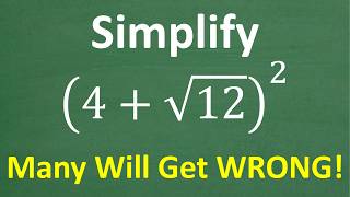 This Algebra Problem Tricks A LOT of People - Simplifying Radicals and Binomials Made Easy