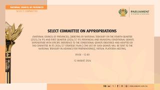 Select Committee on Appropriations, 12 August 2026