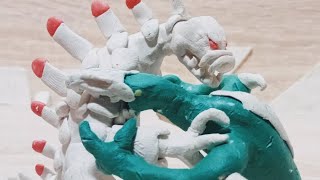 мехагодзилла против черепозавра пластилиновая анимация