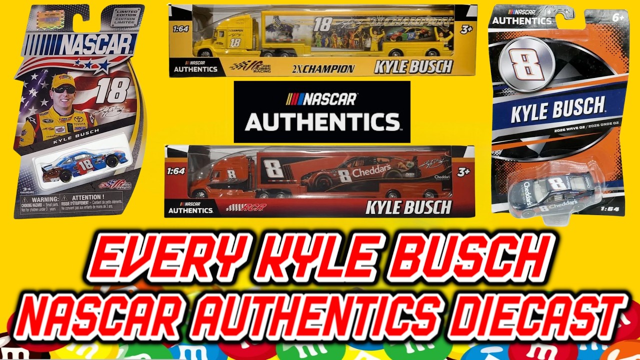 Every Kyle Busch NASCAR Authentics Diecast - YouTube