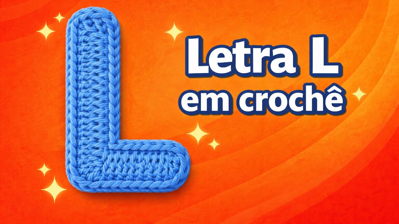 Como fazer letra L de crochê | Passo a passo |Facil 
